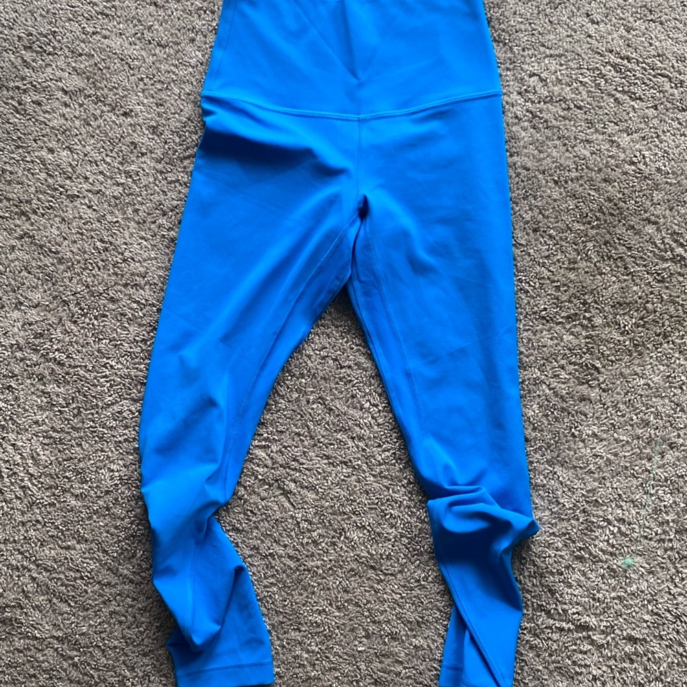 Lululemon Athletica Blue Leggings with Soft Texture